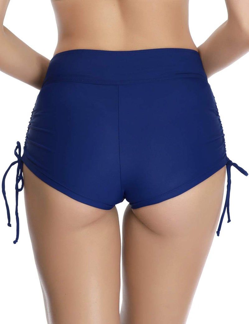 AXESEA Bikini Bottoms Swim Shorts Tankini Bottoms Swimsuit for Women,Nevy-M Navy - Image 3